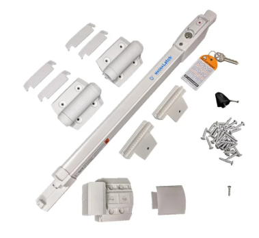 Magnalatch Lock With Hinges (White)